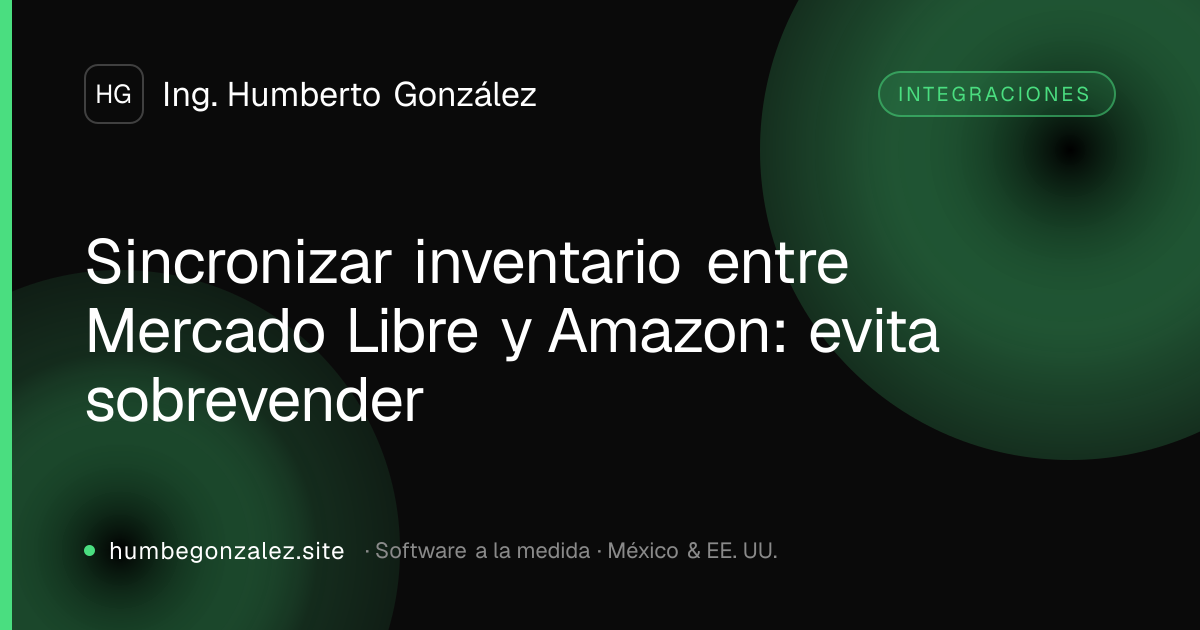 Sincronizar inventario entre Mercado Libre y Amazon: evita sobrevender
