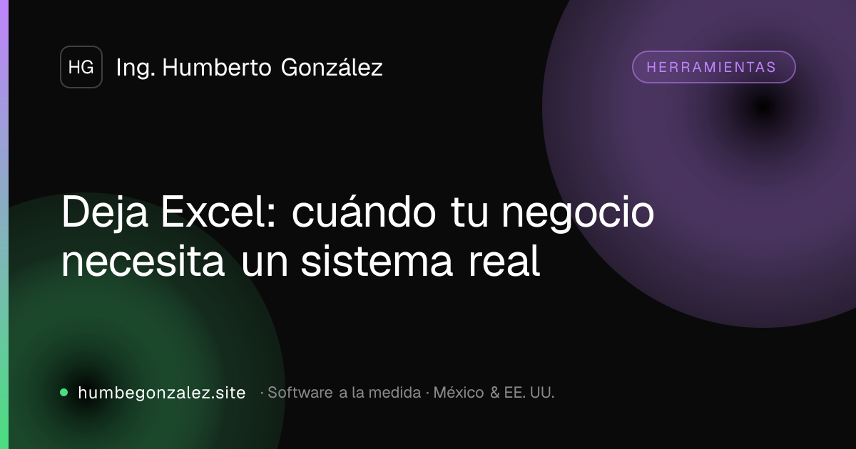 Deja Excel: cuándo tu negocio necesita un sistema real
