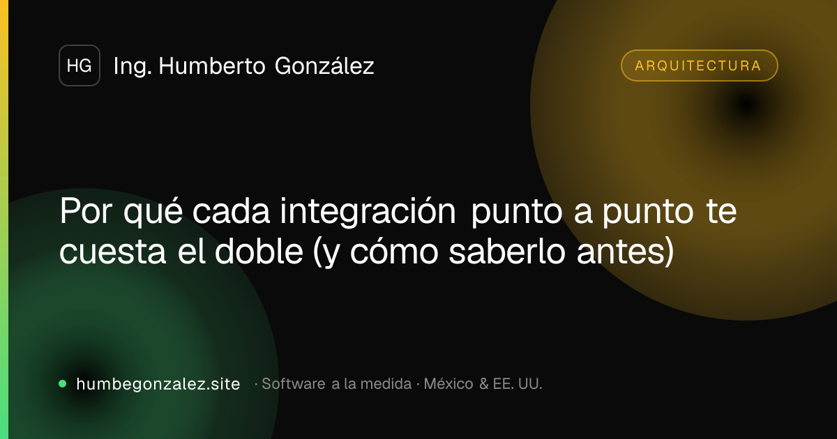 Por qué cada integración punto a punto te cuesta el doble (y cómo saberlo antes)